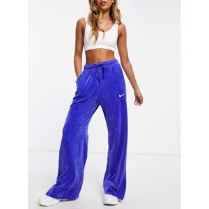 Nike Ribbed Velour High Rise Wide Leg Pants